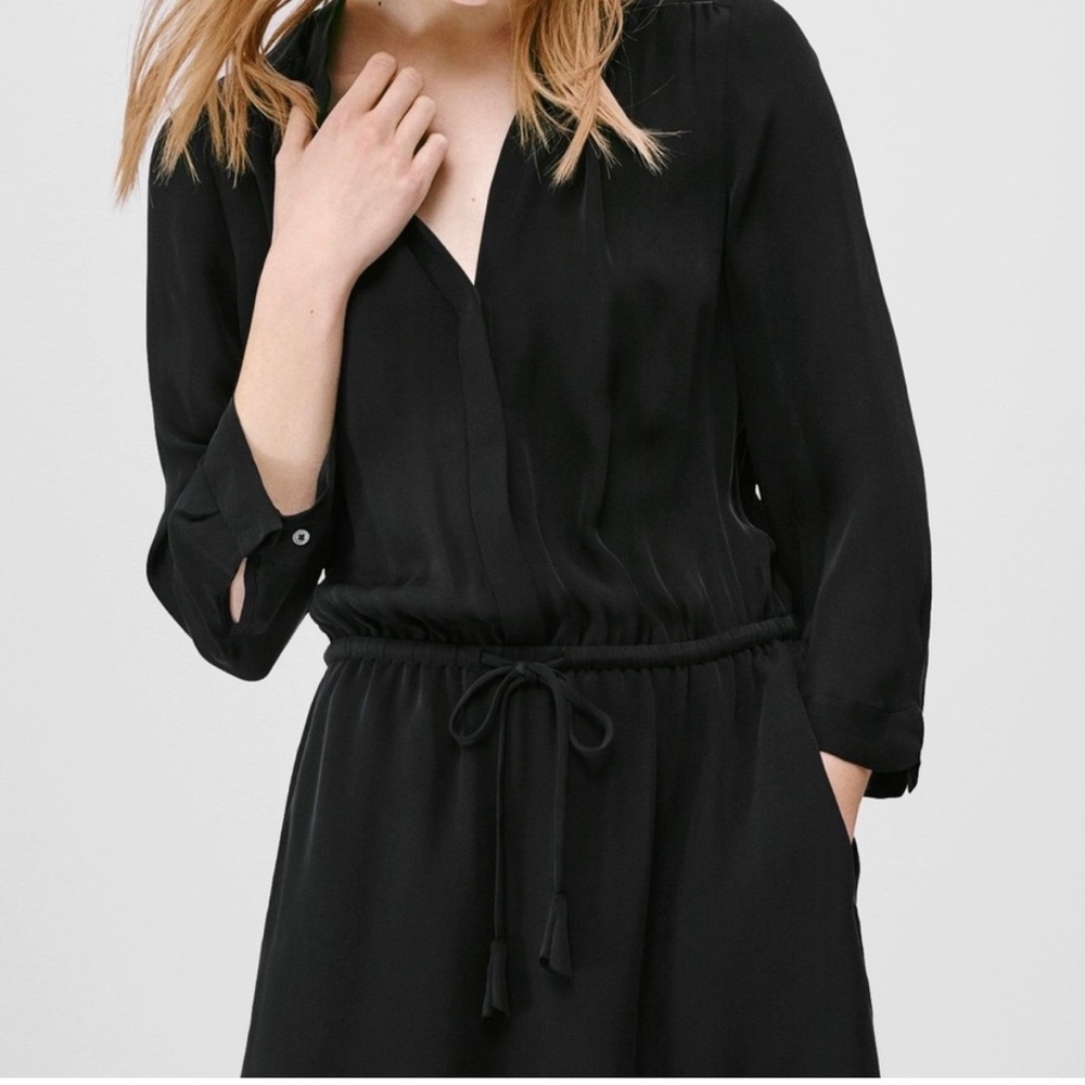Aritzia Babaton Silk Bennett Classic Black Dress Size Small